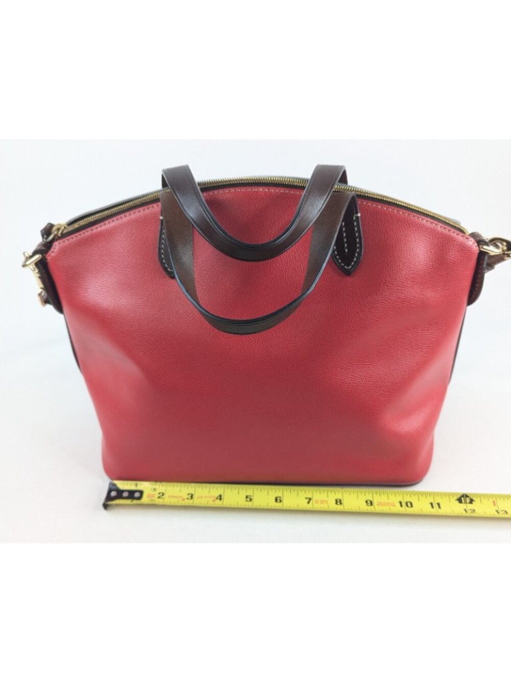 Dooney & Bourke Small Gabriella Leather Satchel Purse Bag Red EUC $248 Retail - Picture 6 of 14